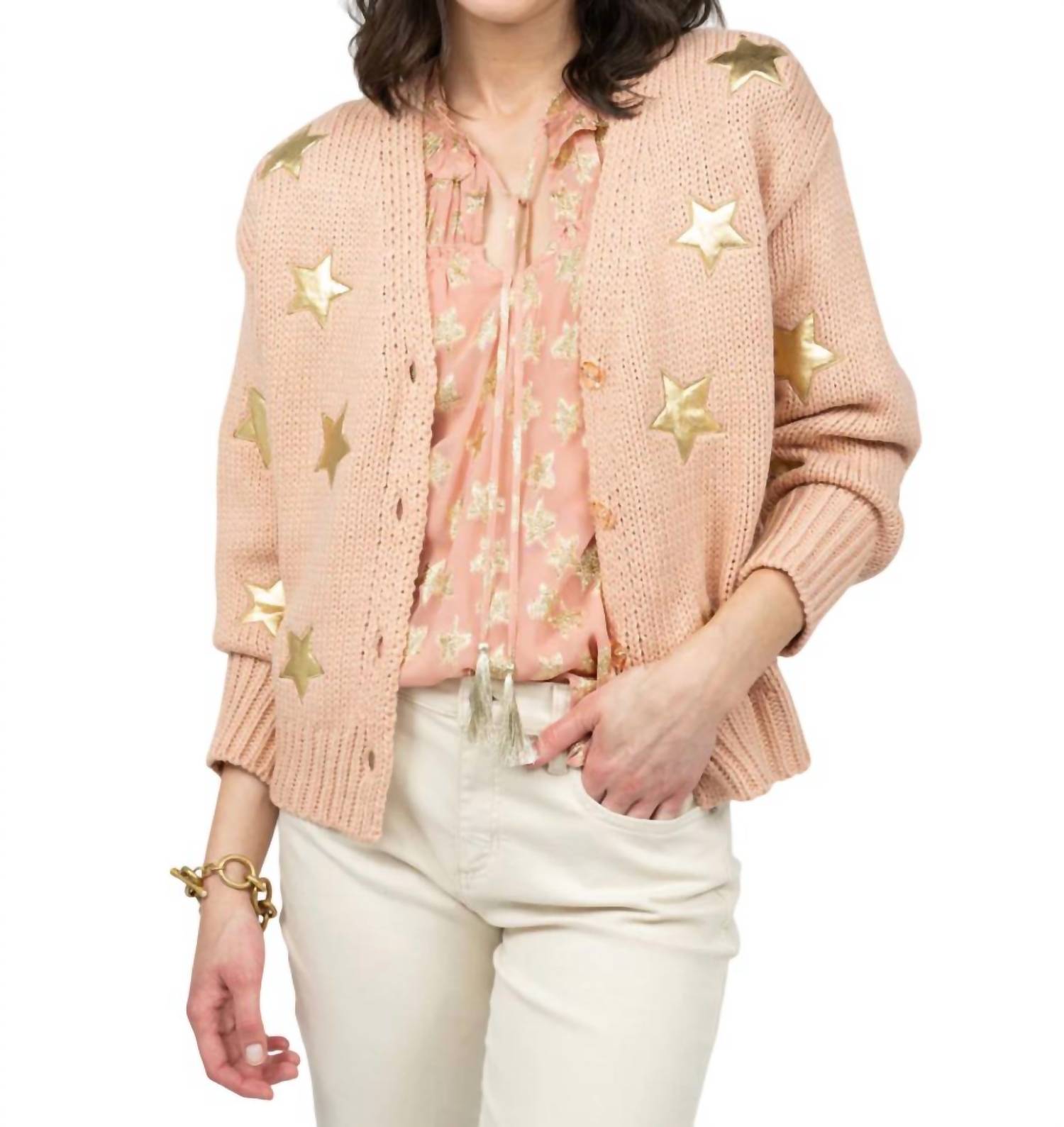 

Кардиган Gold Star в цвете Blush Ivy Jane