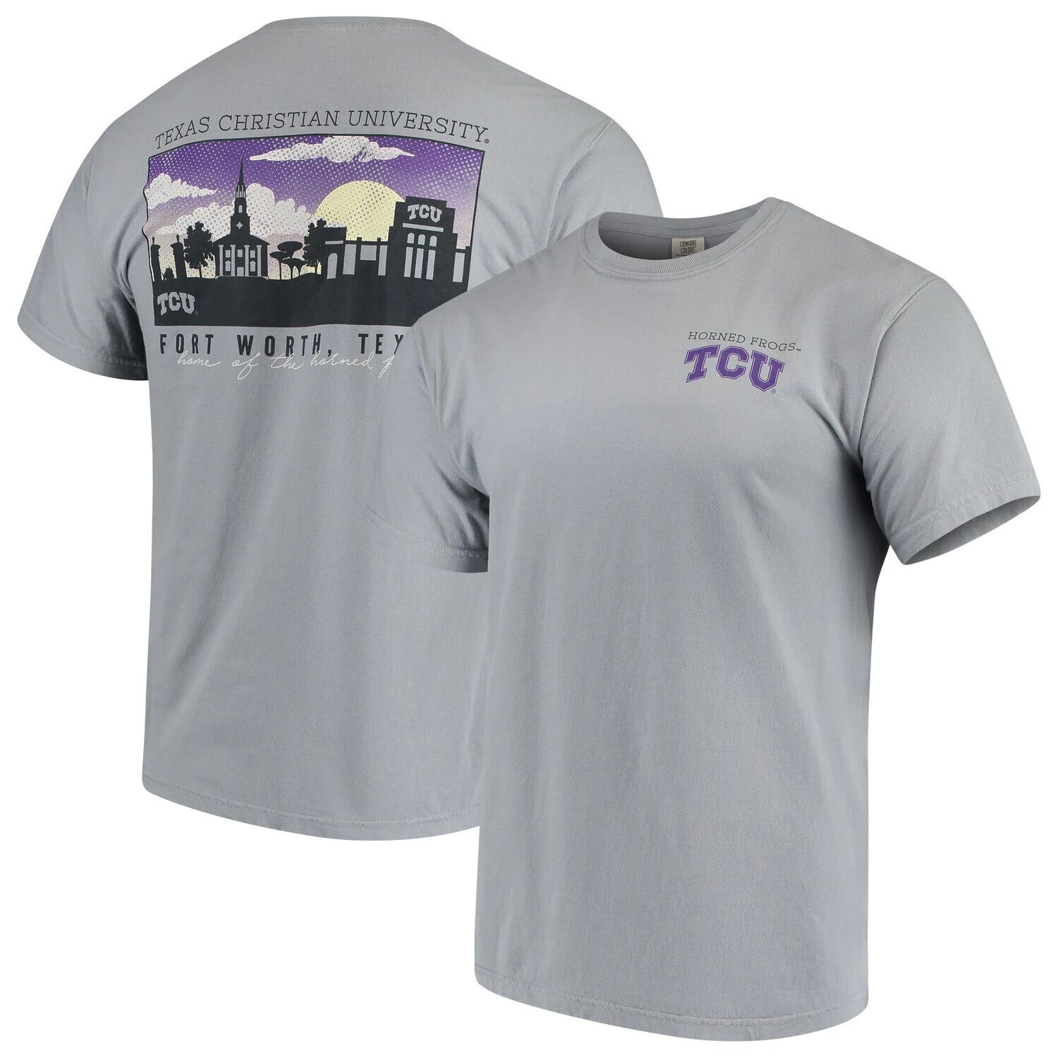 

Мужская серая футболка TCU Horned Frogs Team Comfort Colors Campus Scenery, Серый, Мужская серая футболка TCU Horned Frogs Team Comfort Colors Campus Scenery