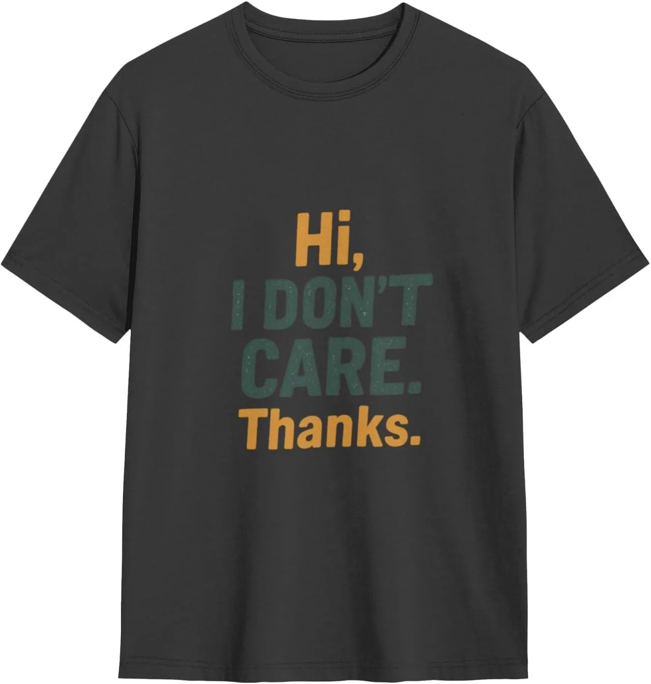 

Футболка Unisex Classic Cotton Crew Neck с принтом Hi I Don't Care Thanks ShuDianhkqwe