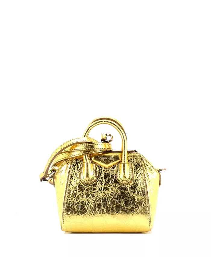 

Кожаная сумка Micro Antigona Pre-Owned Givenchy, золотой