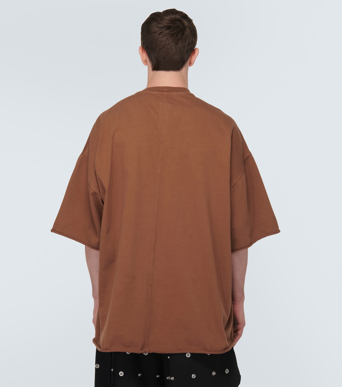Футболка Томми из хлопкового джерси Rick Owens, Khaki Brown — фото 4