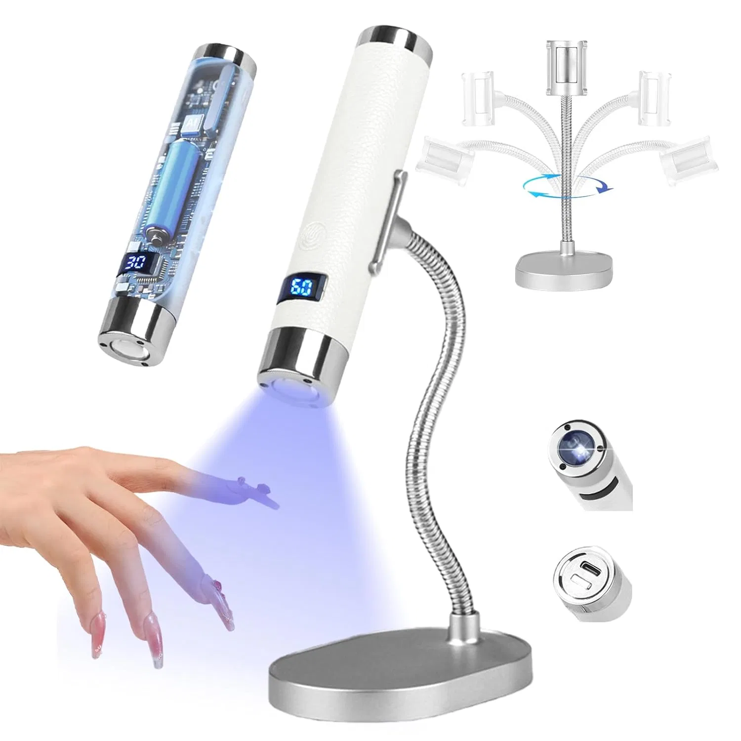 УФ-лампа Aokitec для гель-лака с AI-сенсором ‎Aokitec, 01-White