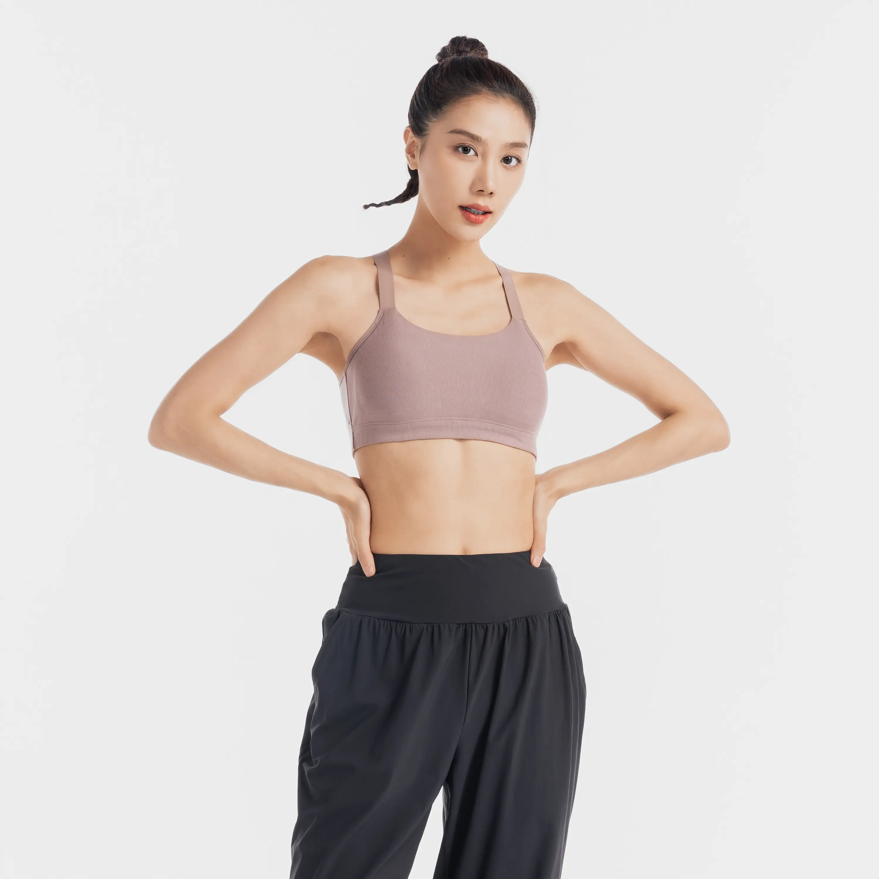 

Женский спортивный топ Domyos с перекрестными лямками для низкой нагрузки