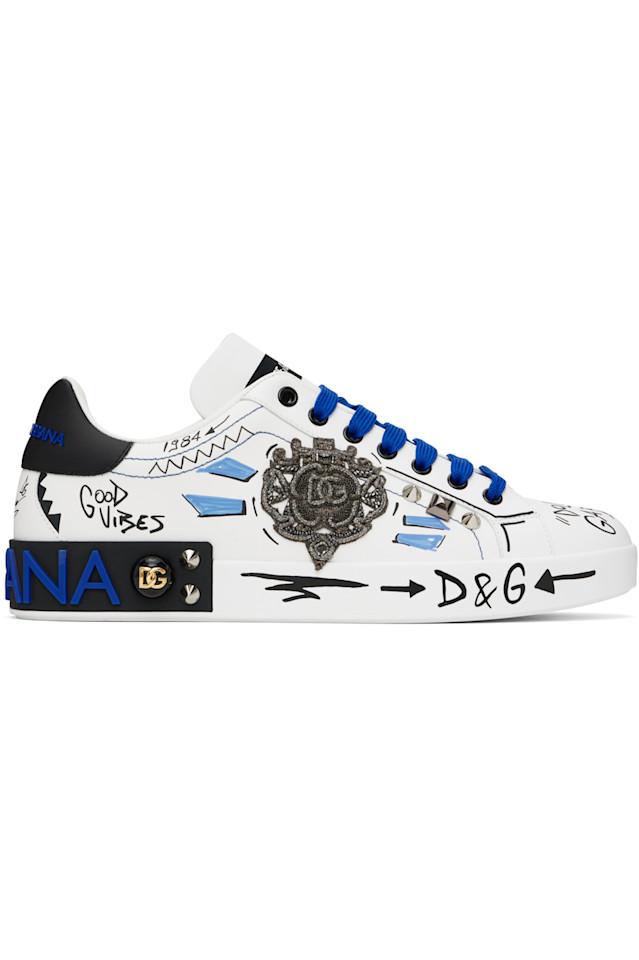 

Кроссовки Portofino из телячьей кожи Dolce&Gabbana, белый