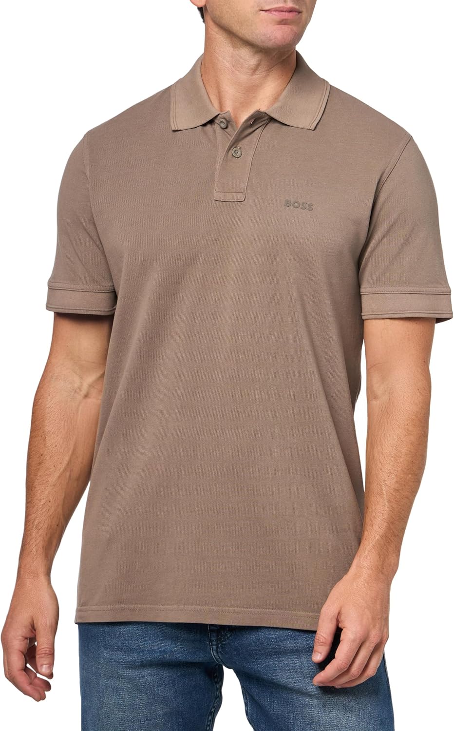 

BOSS Мужская базовая короткая рукав пике поло, Cedar