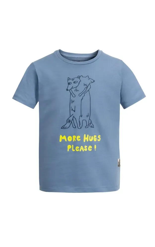 

Футболка Jack Wolfskin "MORE HUGS T K" с изображением объятий, цвет Elemental Bl