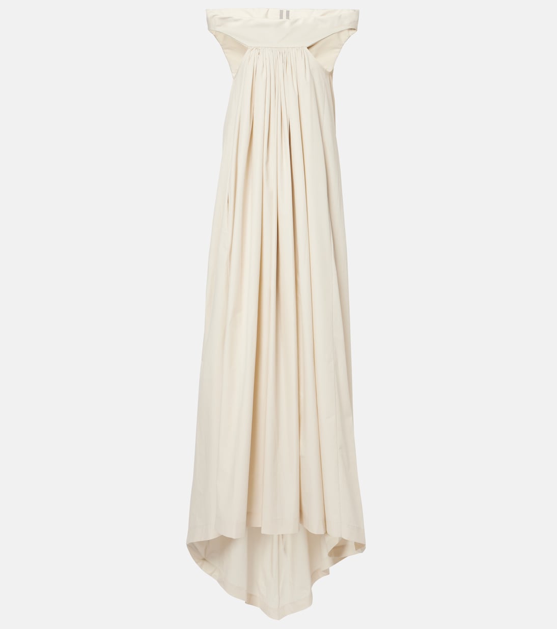 

Платье макси из хлопкового поплина с вырезом Chalice Rick Owens, Dinge