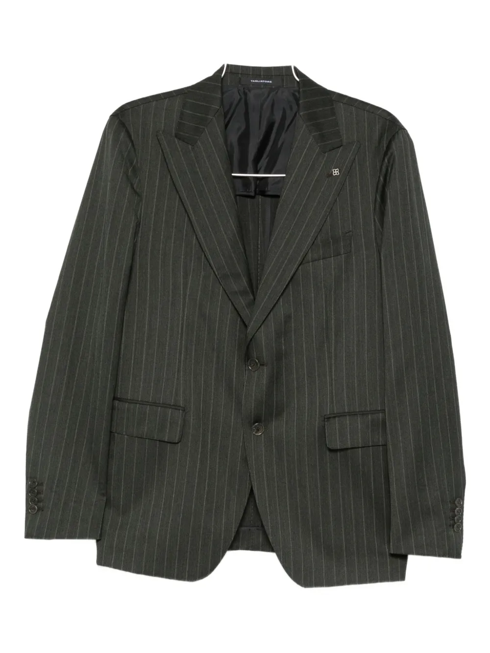 

Однобортный костюм в полоску Tagliatore, серый