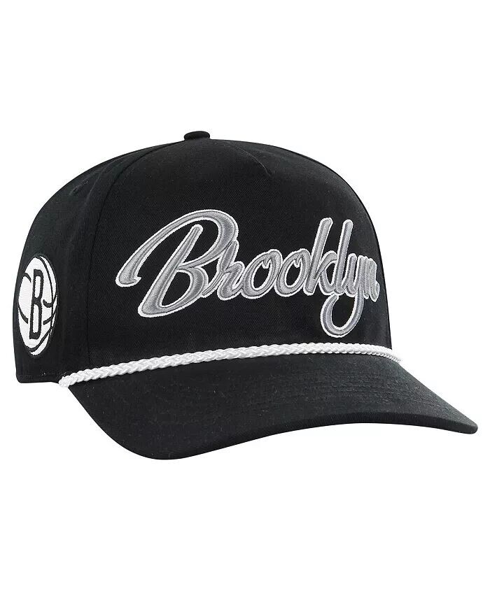 

Мужская черная регулируемая кепка с логотипом Brooklyn Nets '47 Brand, черный