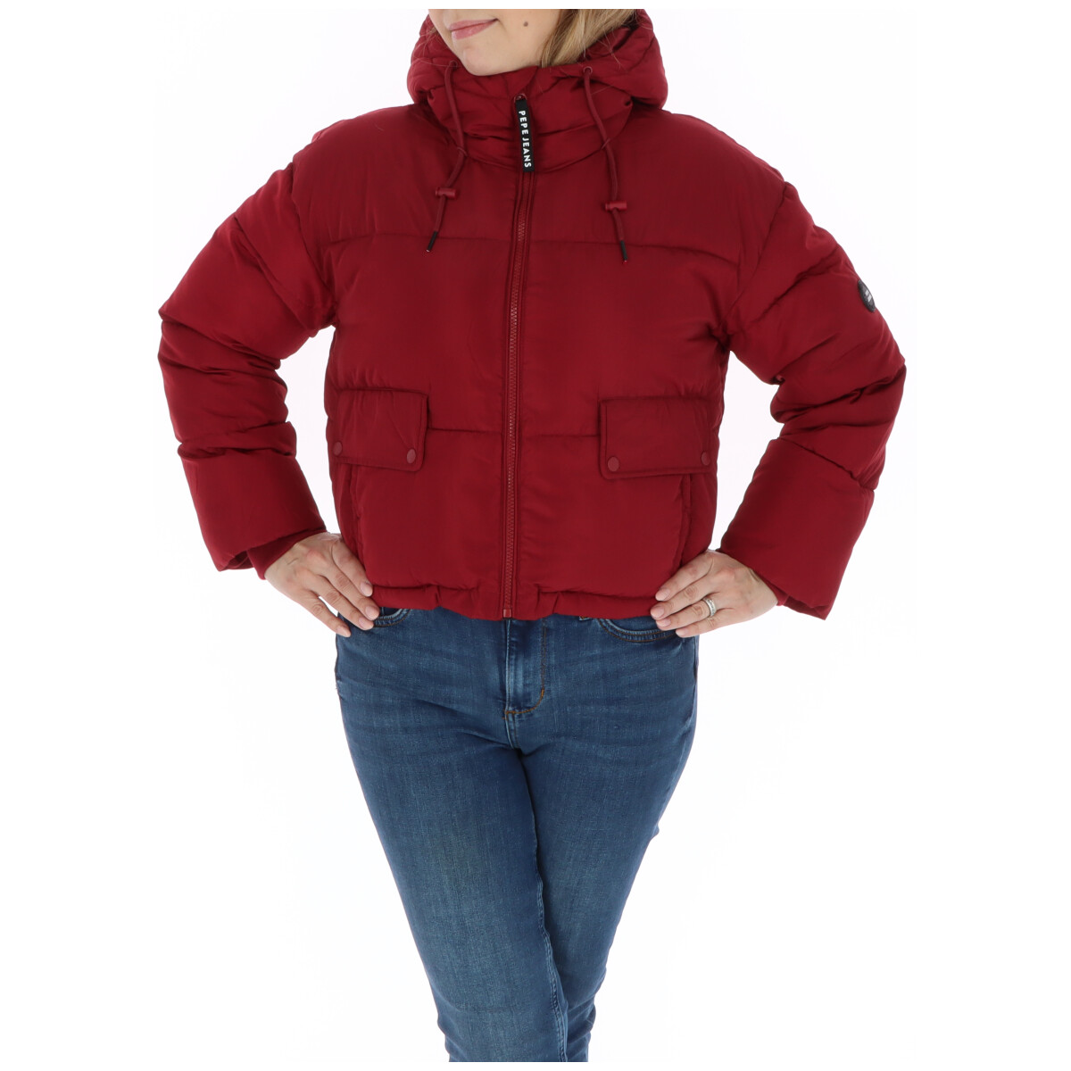 

Куртка Pepe Jeans с капюшоном, бордовый