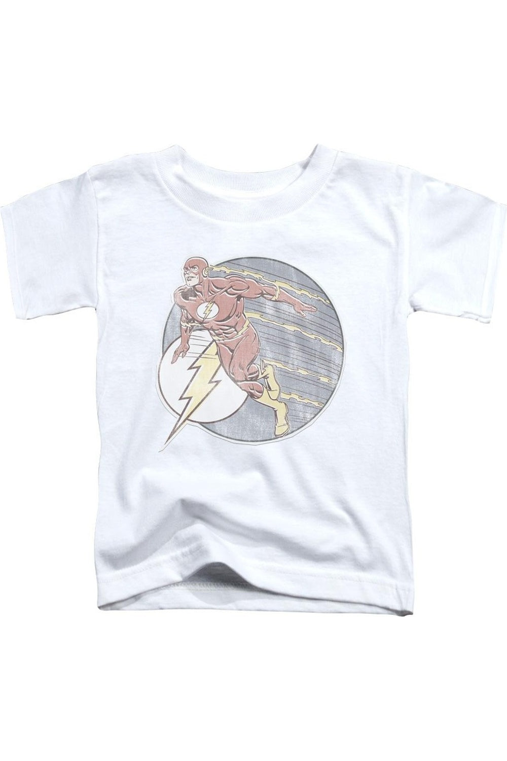 

Футболка для малышей с коротким рукавом DC Comics Flash Retro Flash с термонаклейкой Gildan, белый
