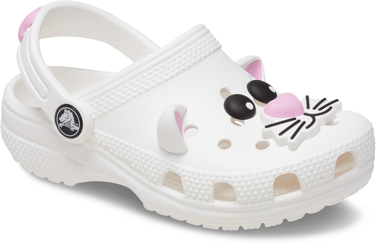 Детские кроксы Crocs Classic I AM, белый/розовый — фото 2