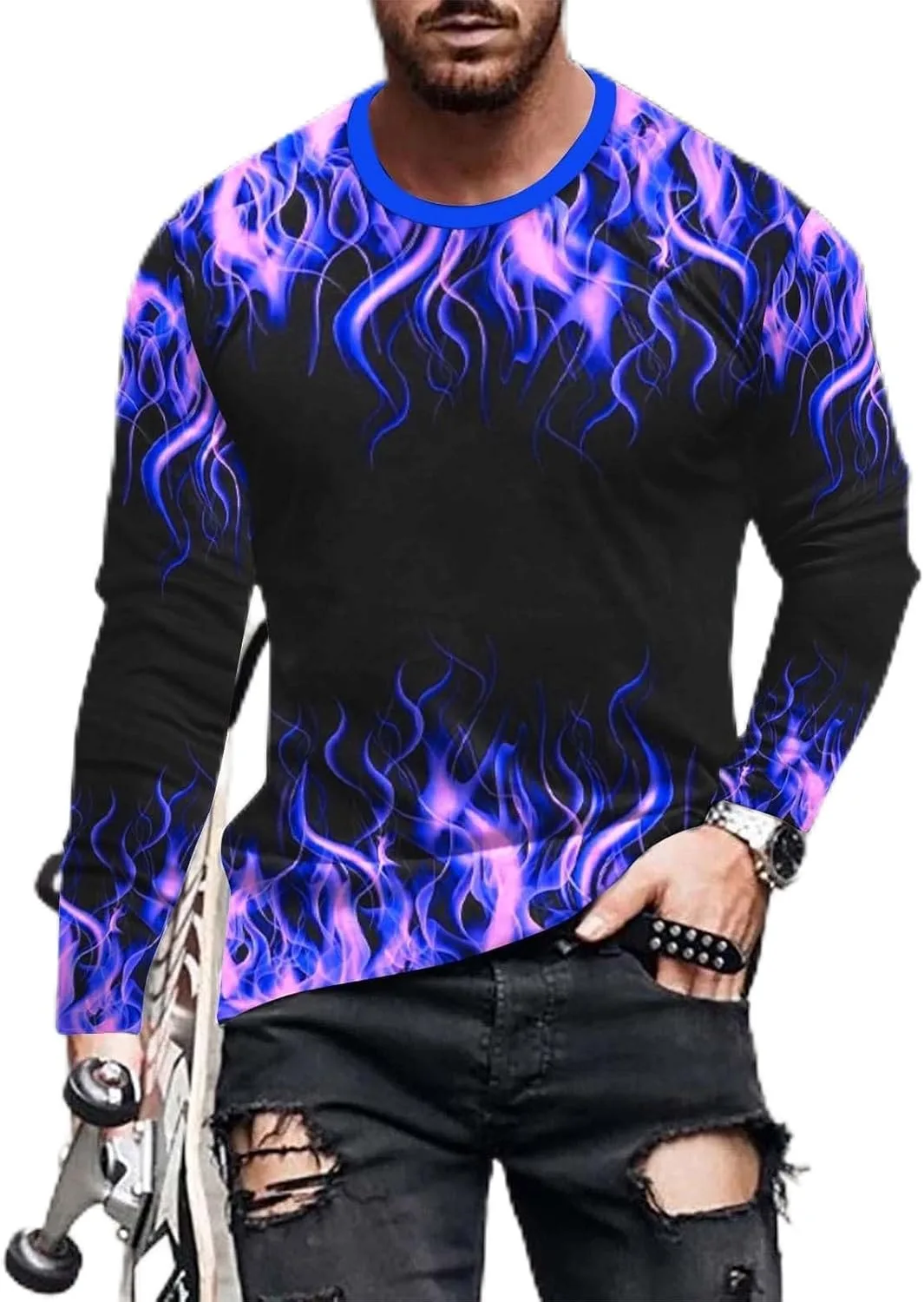 

Футболка Muscularfit с 3D-принтом в виде пламени