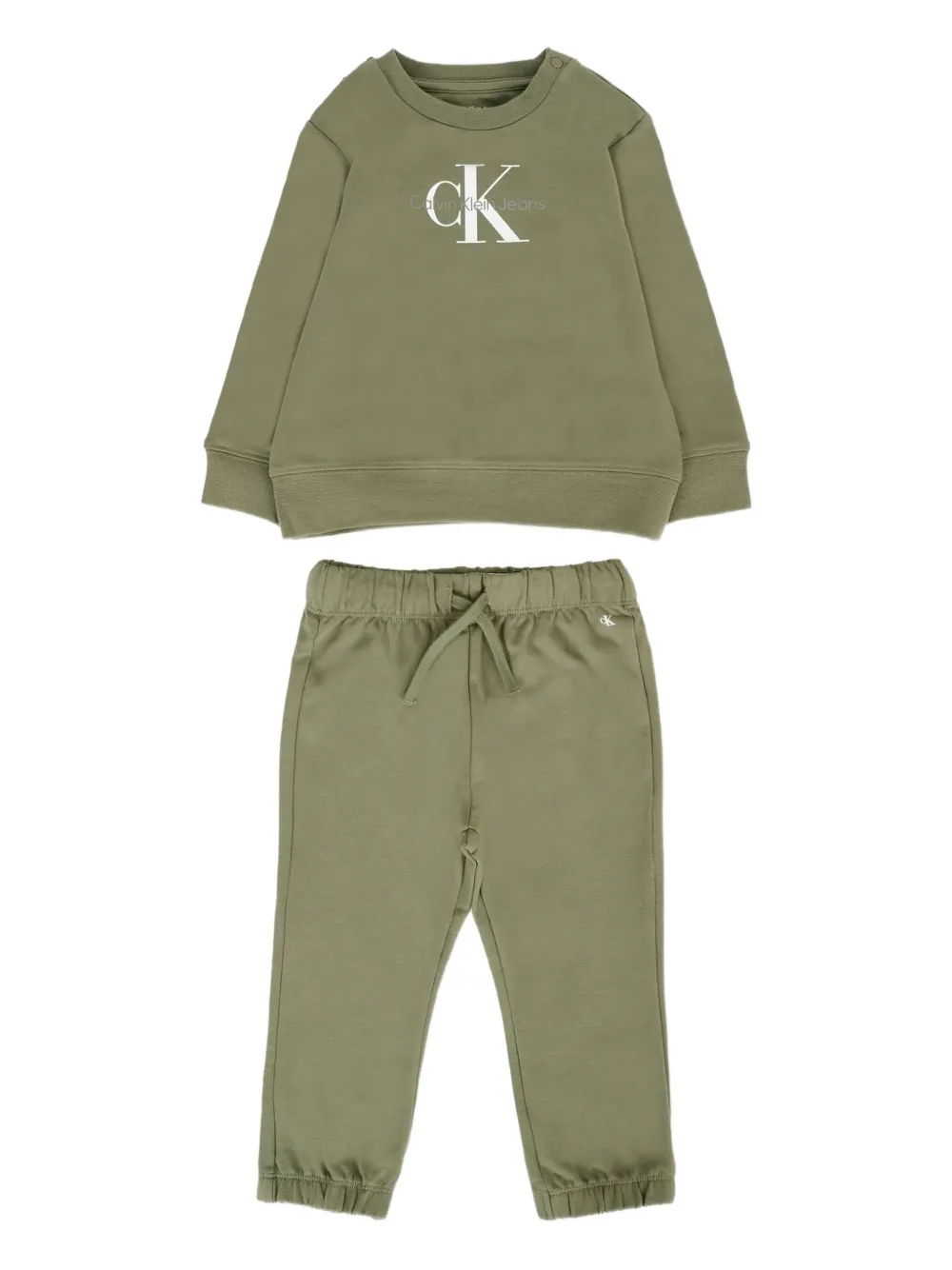 

Спортивный костюм с логотипом Calvin Klein Kids, зеленый