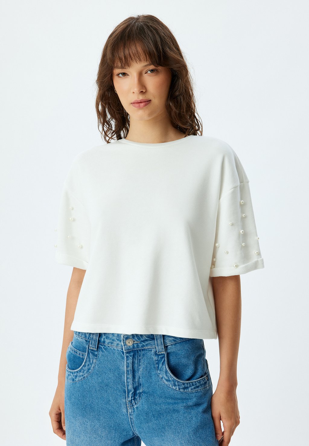 

Футболка с принтом SHORT SLEEVE Koton, белый