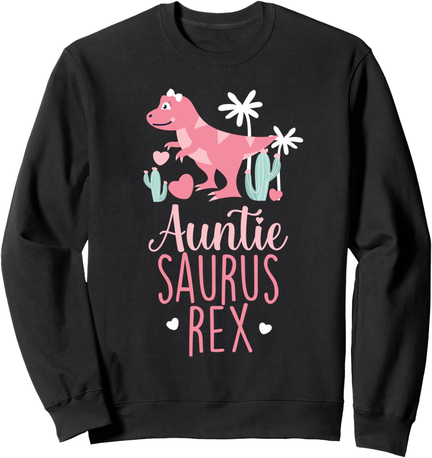 

Толстовка Auntie Saurus Rex Dinosaur Auntiesaurus Cute Matching Dinosaur Family Outfits, черный