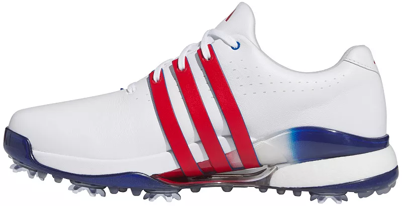Мужские кроссовки для гольфа Adidas Tour360 24 BOOST, белый/красный/синий — фото 3