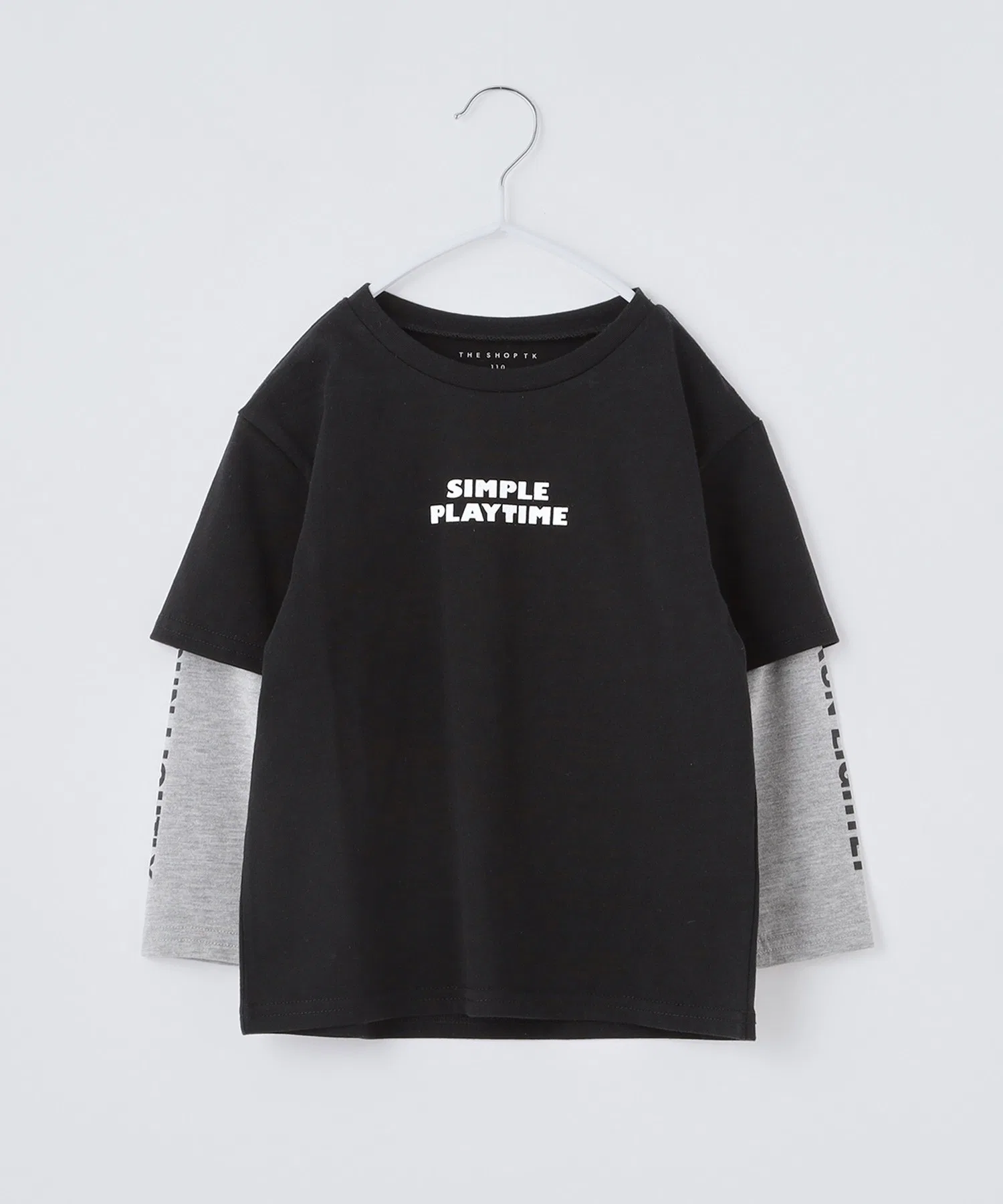 Детская футболка с длинными рукавами THE SHOP TK камуфляж чёрный