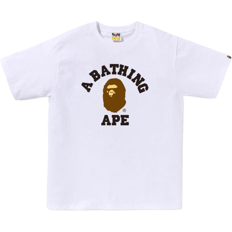 

Bape женская футболка College SS25 A BATHING APE, белый