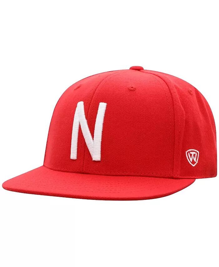 

Мужская приталенная шляпа цвета Scarlet Nebraska Huskers Team Color Top Of The World, красный