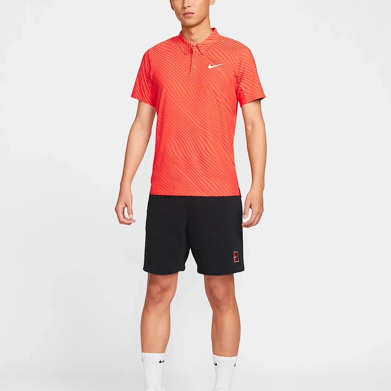 Футболка мужская Court Dri-FIT ADV быстросохнущая Nike, Grass Skin Orange/White — фото 4