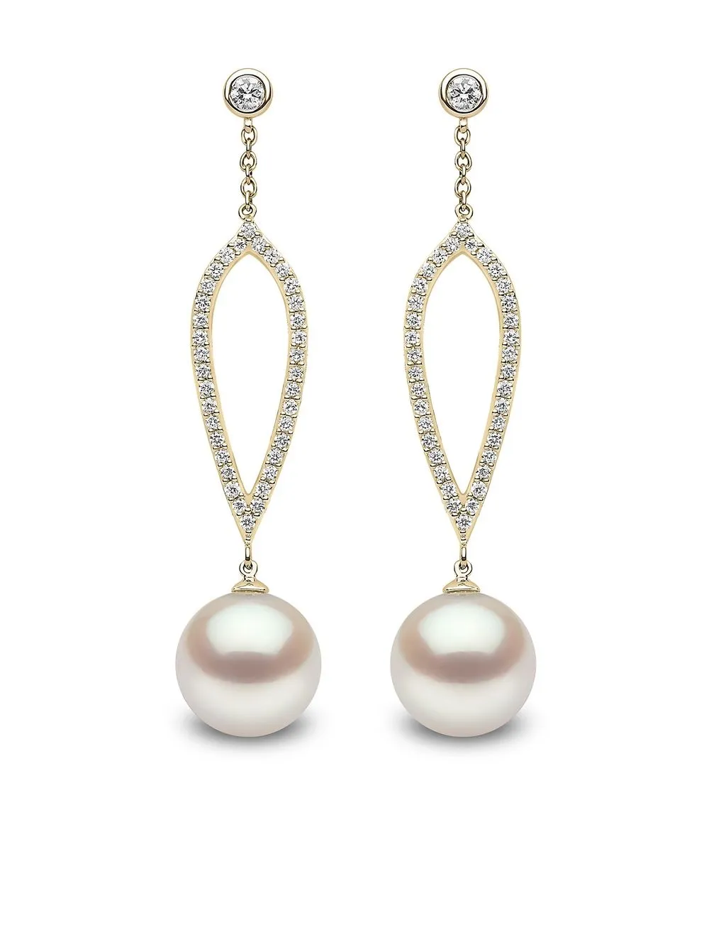 

Серьги Trend из желтого золота с бриллиантами и жемчугом Yoko London, золотой