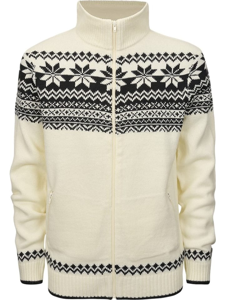 

Вязаный кардиган Норвежский кардиган белого цвета Brandit