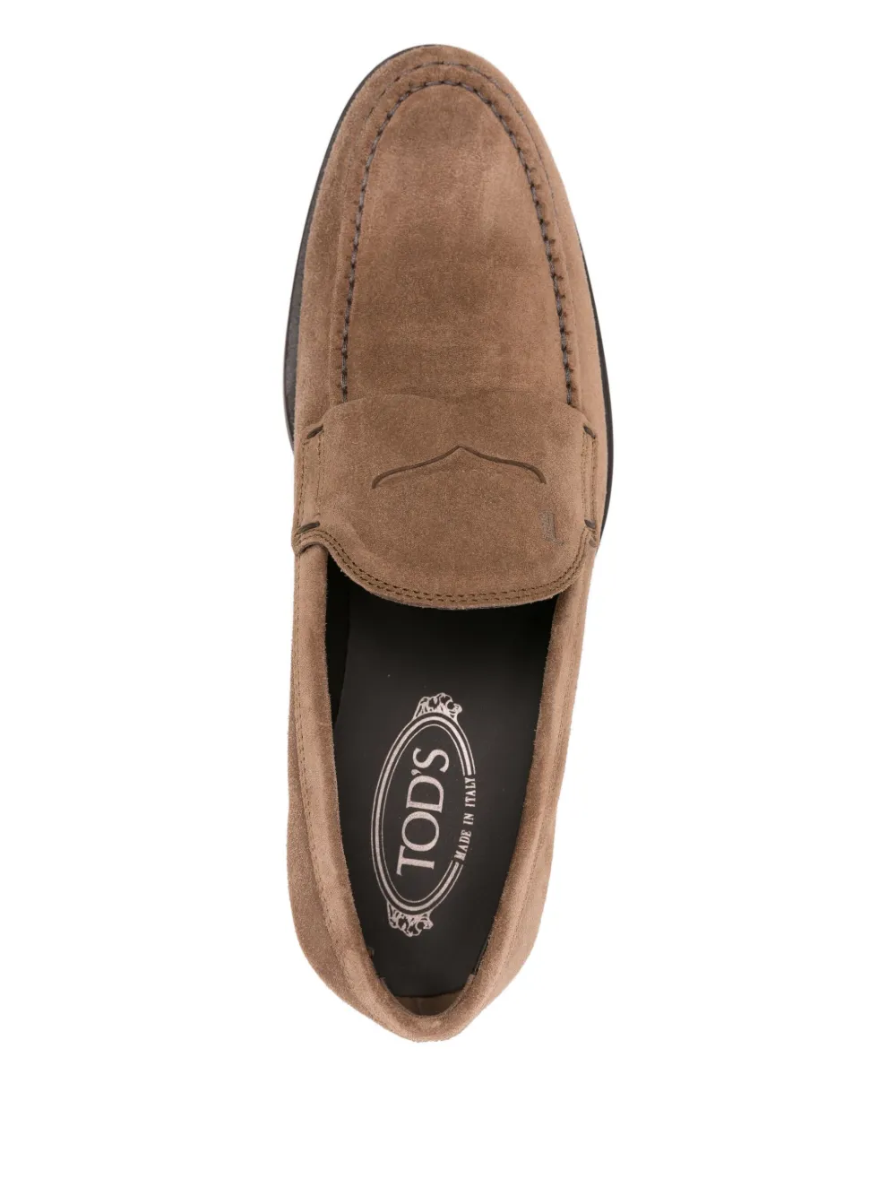 Замшевые пенни-лоферы TOD'S, коричневый — фото 4