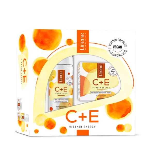 

Крем-пакет + увлажняющая очищающая пенка C+E Vitamin Energy Lirene, 2 UD