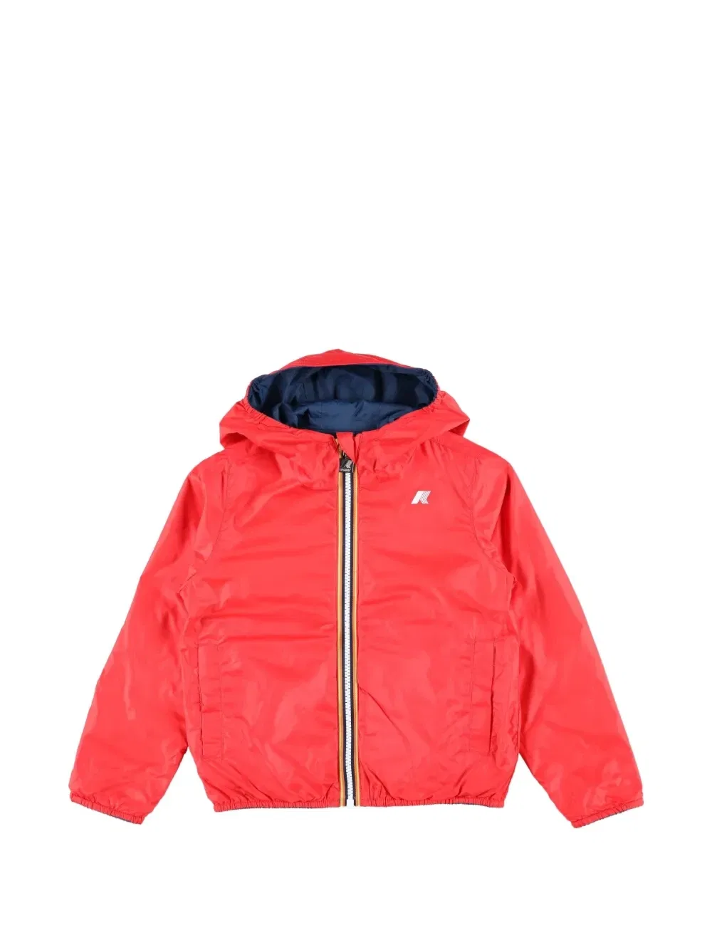 Куртка с капюшоном, на молнии, двусторонняя K-Way Kids, синий — фото 3