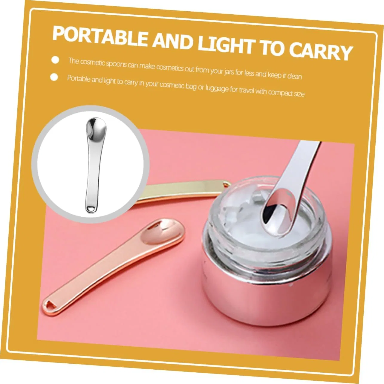 Набор косметических ложек для ухода за кожей Goohochy 5 шт серебристый — фото 2