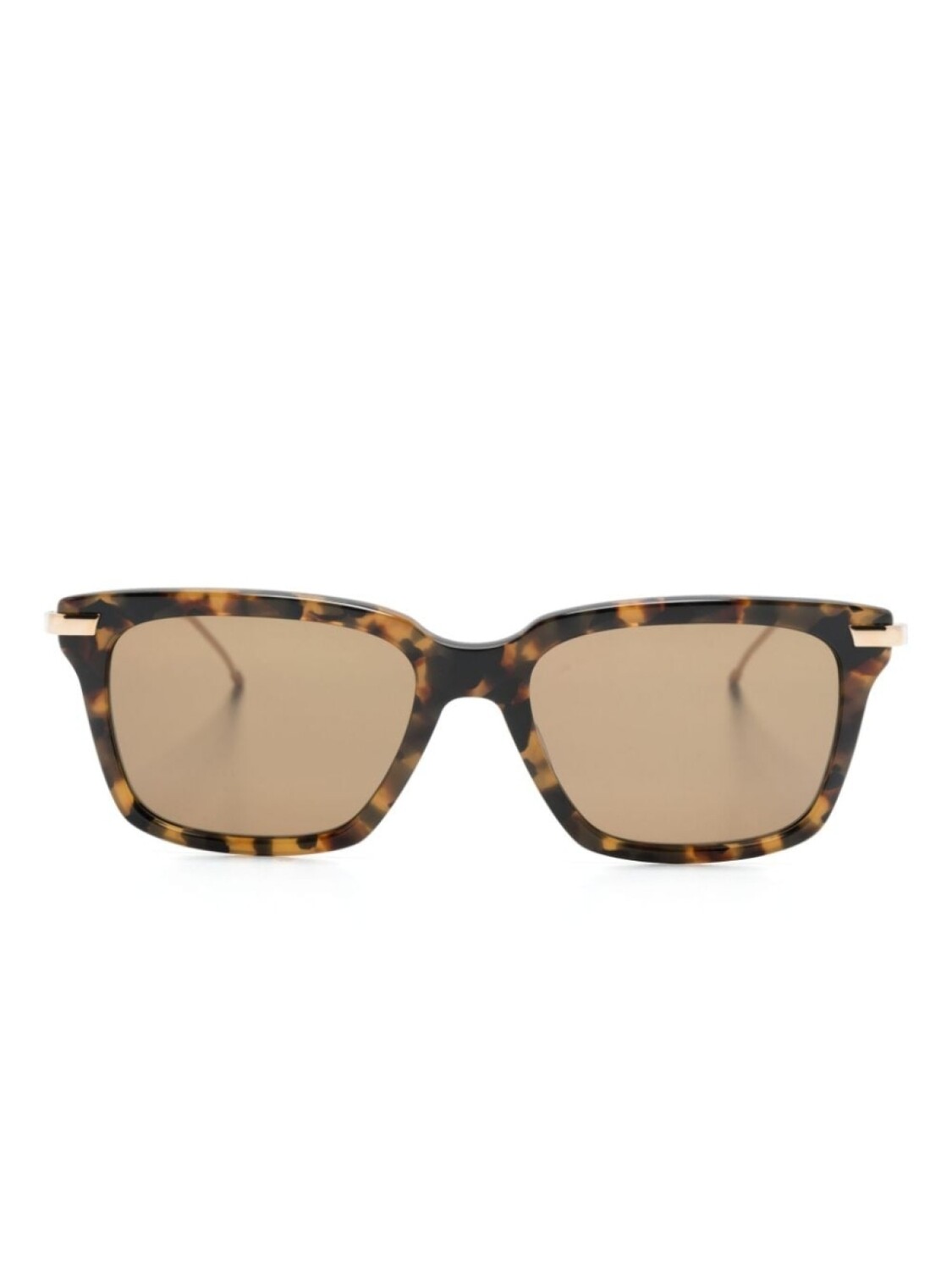 

Thom Browne Eyewear солнцезащитные очки в квадратной оправе, коричневый