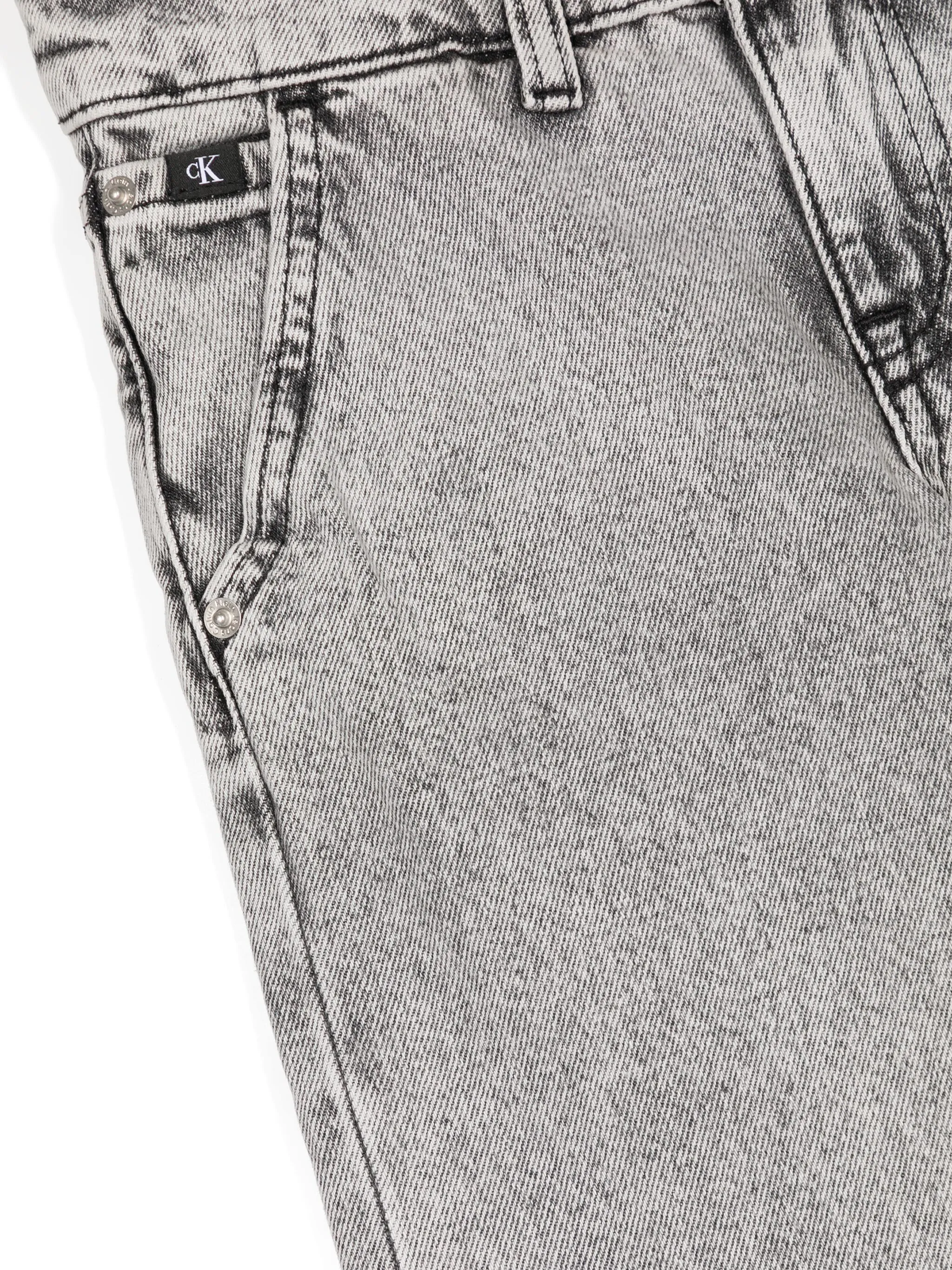 Прямые джинсы Skater Calvin Klein Kids, серый — фото 3