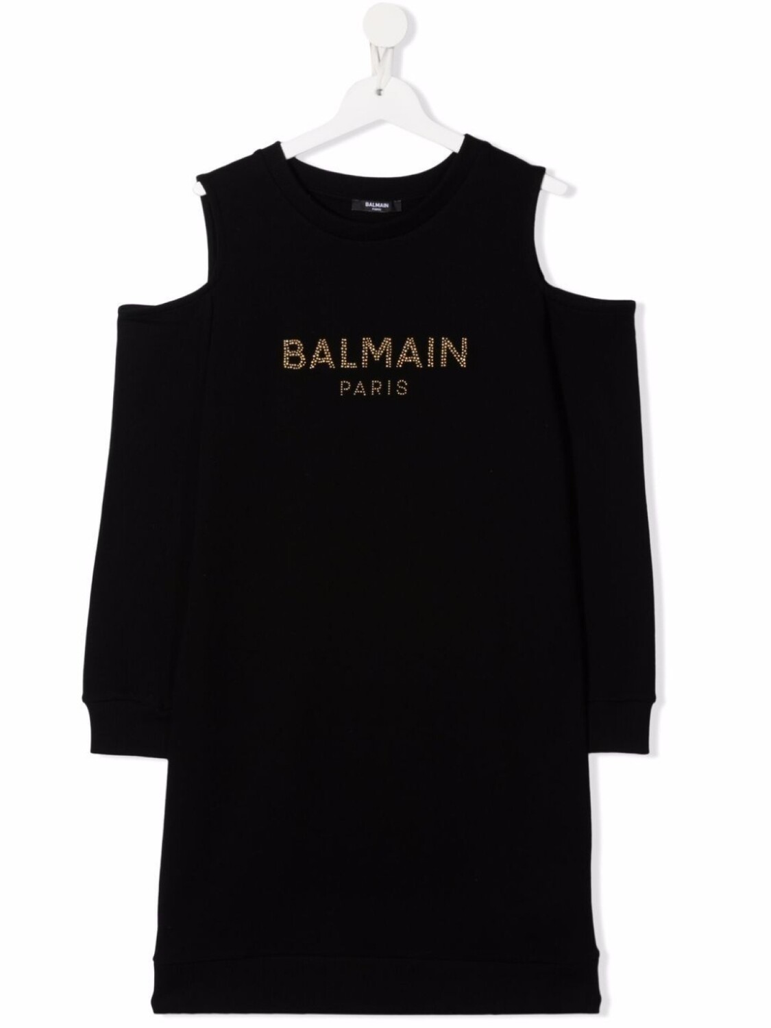 

Balmain Kids платье с открытыми плечами, черный