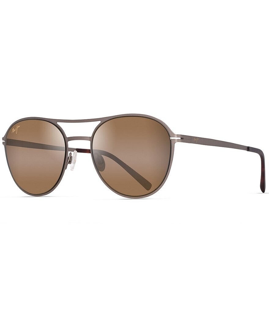 

Круглые солнцезащитные очки Maui Jim унисекс Half Moon PolarizedPlus2 52 мм, коричневый