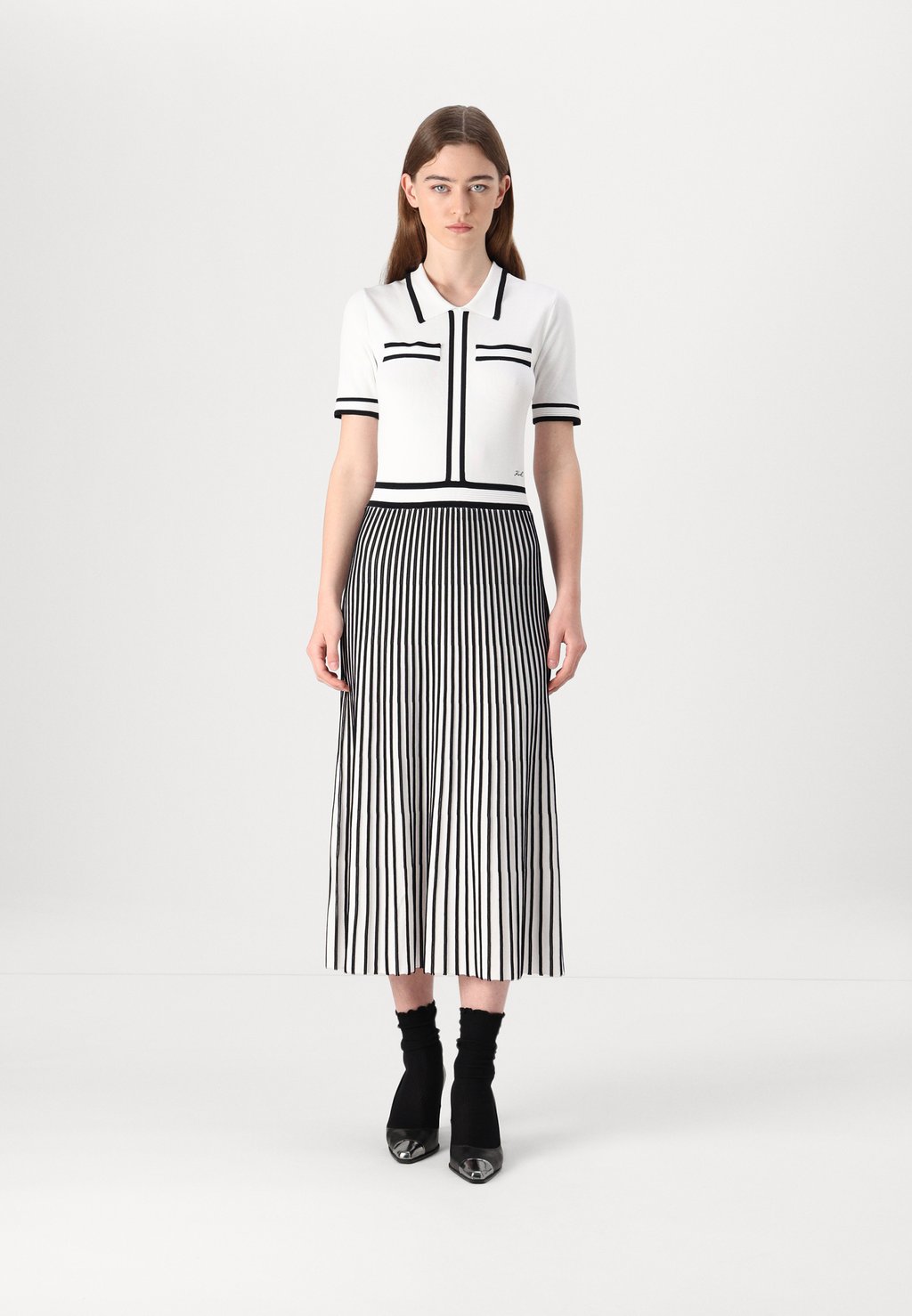 

Платье-джемпер PLEATED DRESS KARL LAGERFELD, черный