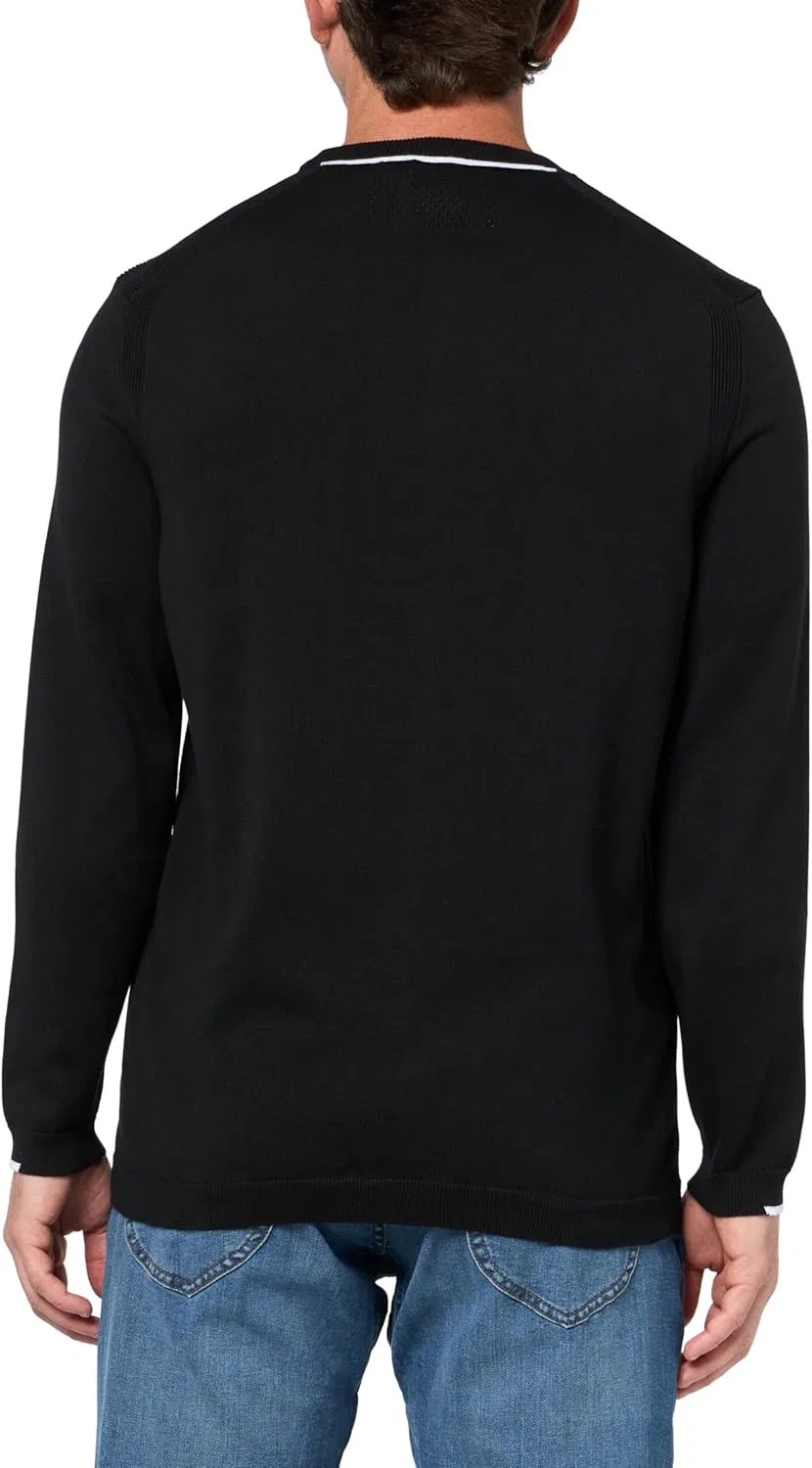 BOSS Мужской свитер Tech Flex Cotton Stretch Knit, черный — фото 2