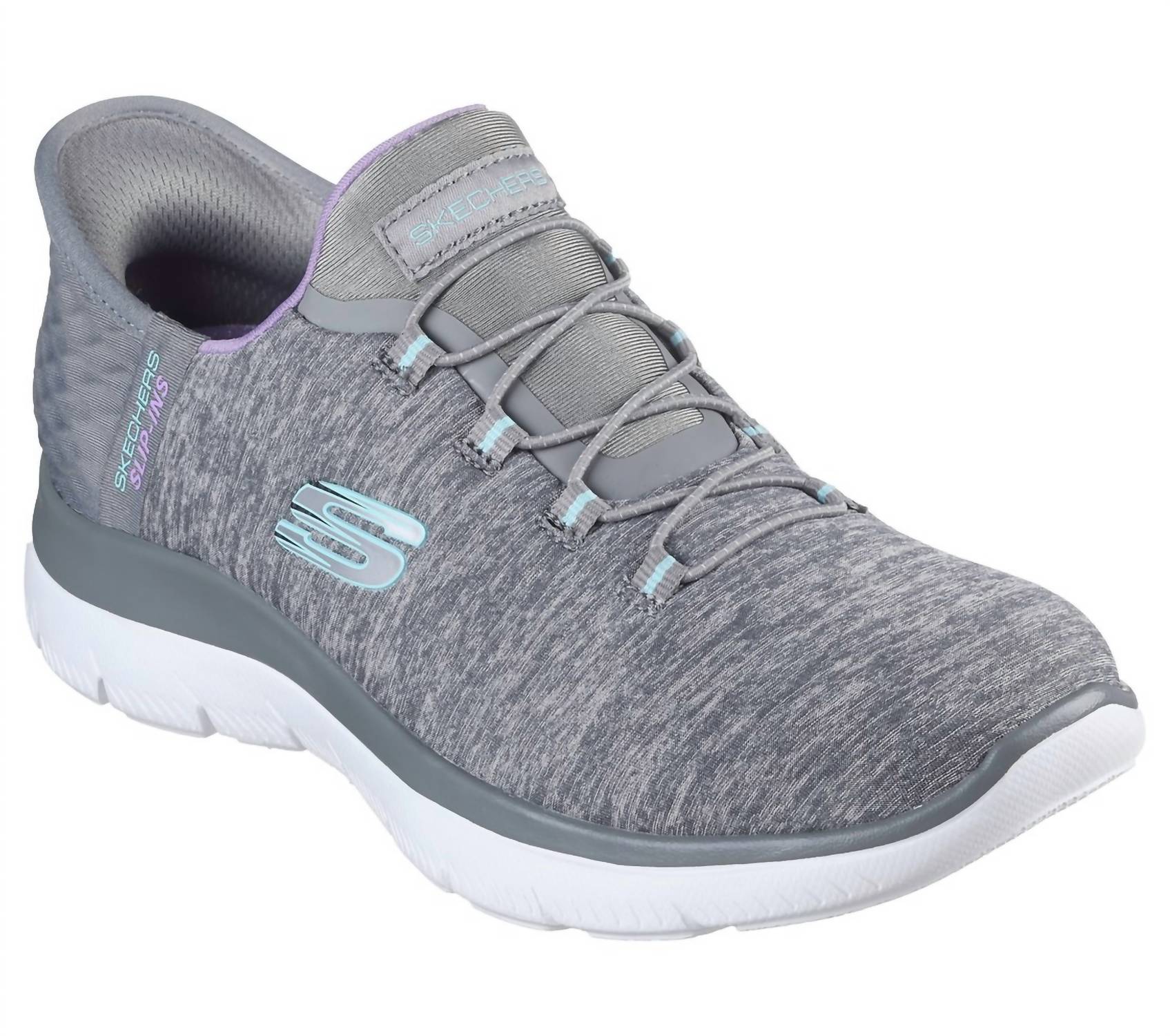Женские кроссовки Dazzling Haze - средний размер, серый/мультиколор Skechers