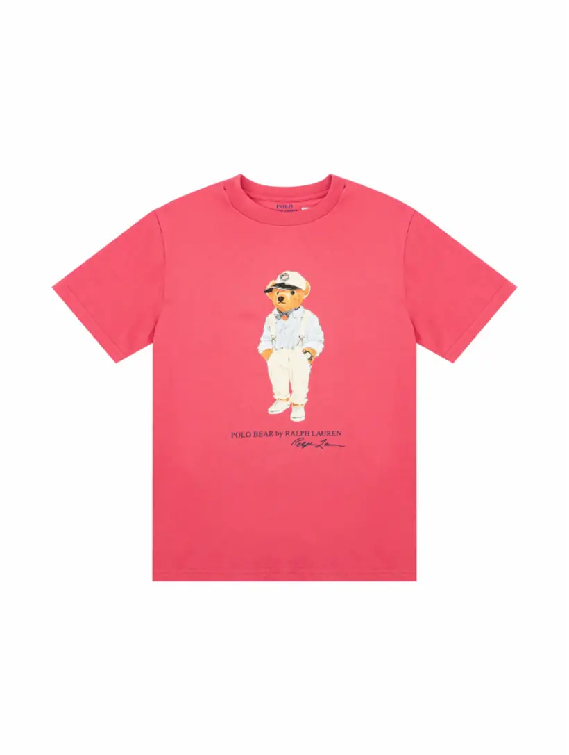 

Хлопковая футболка Polo Bear Ralph Lauren, красный