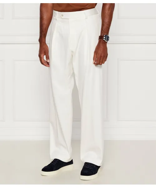 

Брюки Дэвида Бекхэма x Boss Slim fit Boss, белый