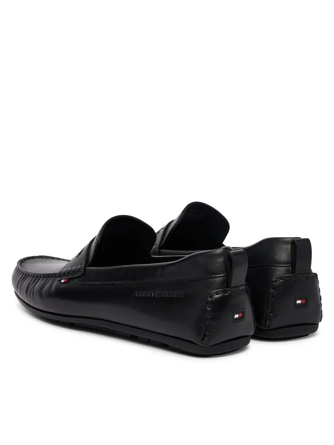 Tommy Hilfiger Кожаные мокасины Hilfiger Driver FM0FM05790, черные — фото 3