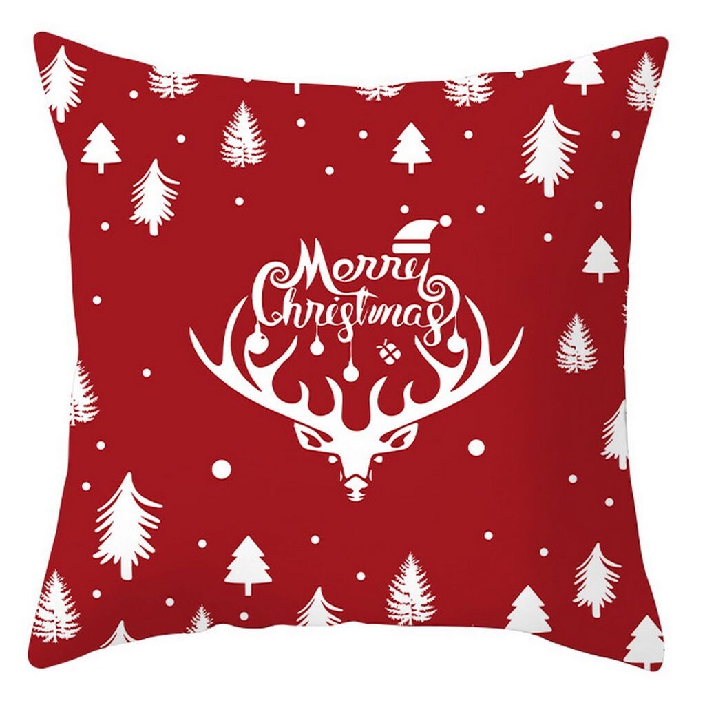 

Рождественские украшения, чехлы 45 x 45 см, чехол на потайную молнию, праздник, Санта-Клаус, снежинка, принт лося, наволочка, фермерский дом, зимнее украшение общежития E Stuttg
