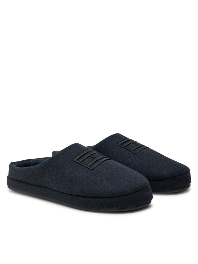 Домашние тапочки Tommy Hilfiger Flag Warm Felt House Shoe FM0FM05227 Azul marino, темно-синий — фото 2