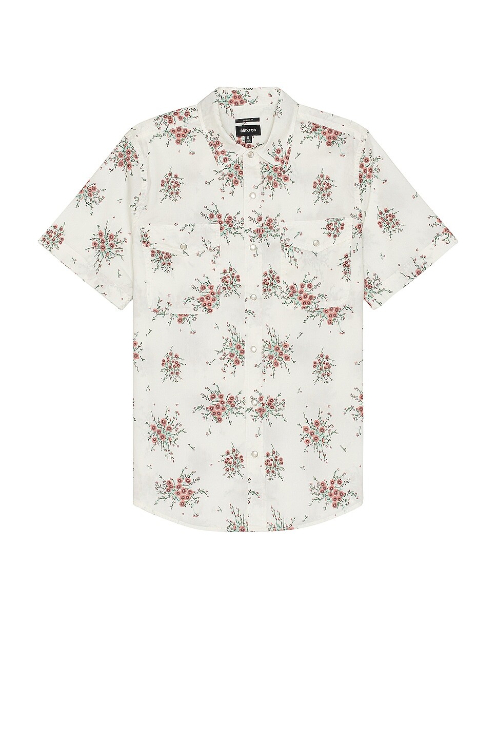 

Рубашка Brixton Wayne Short Sleeve, цвет Off White Wild Floral