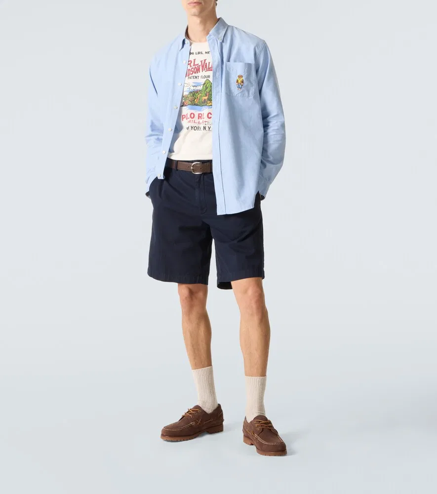 Футболка из хлопкового трикотажа с принтом Polo Ralph Lauren, белый — фото 2