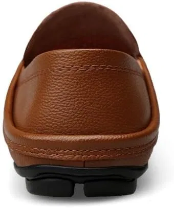 Мужские лоферы дышащие Vegan Leather Brown Hollow Out SayfuR — фото 3