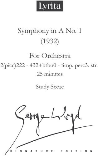 

CD диск Lloyd, George: Lloyd: Symphony No. 1 - Study Score