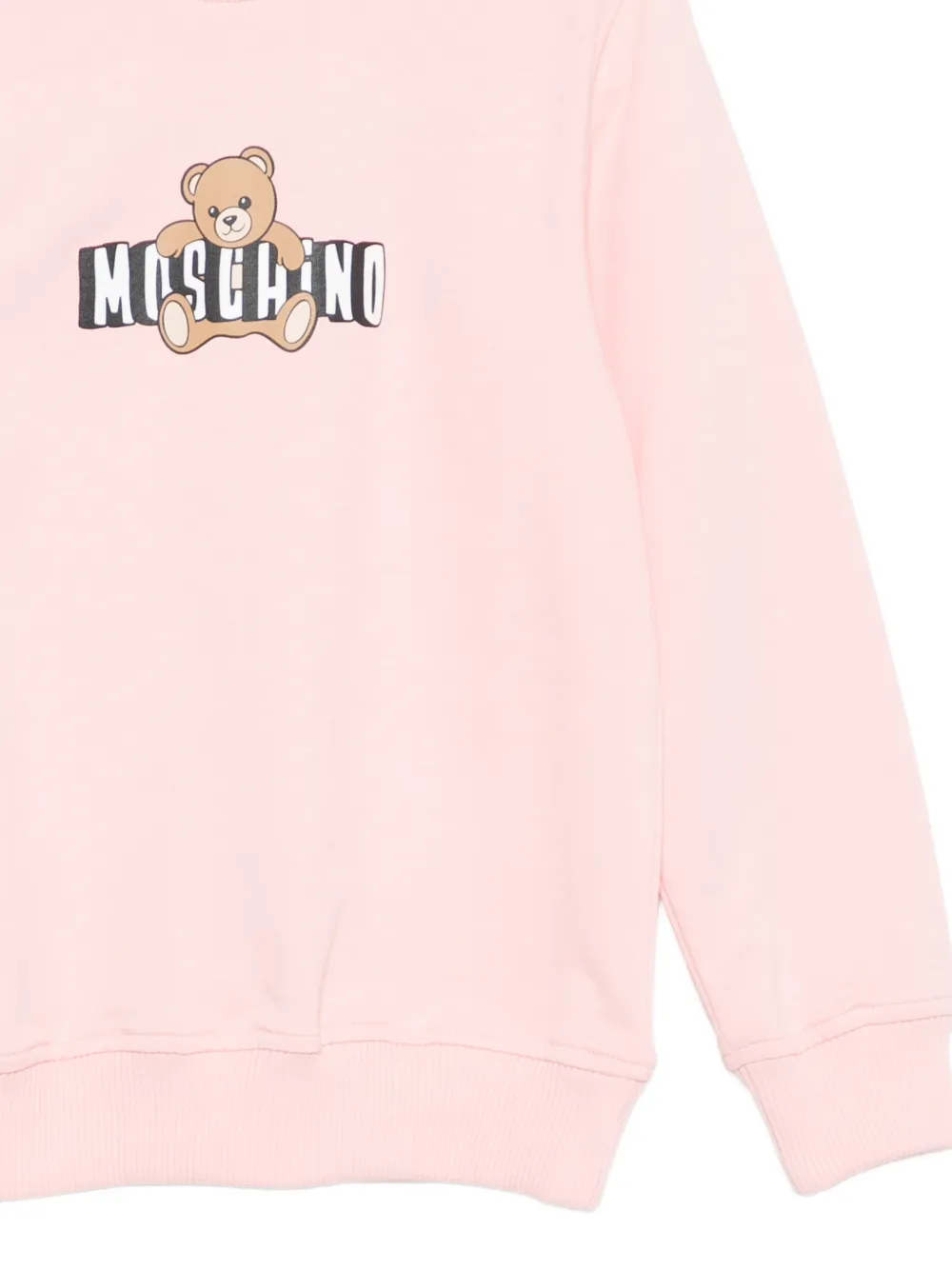 Свитшот с принтом "Тедди" Moschino Kids, розовый — фото 3