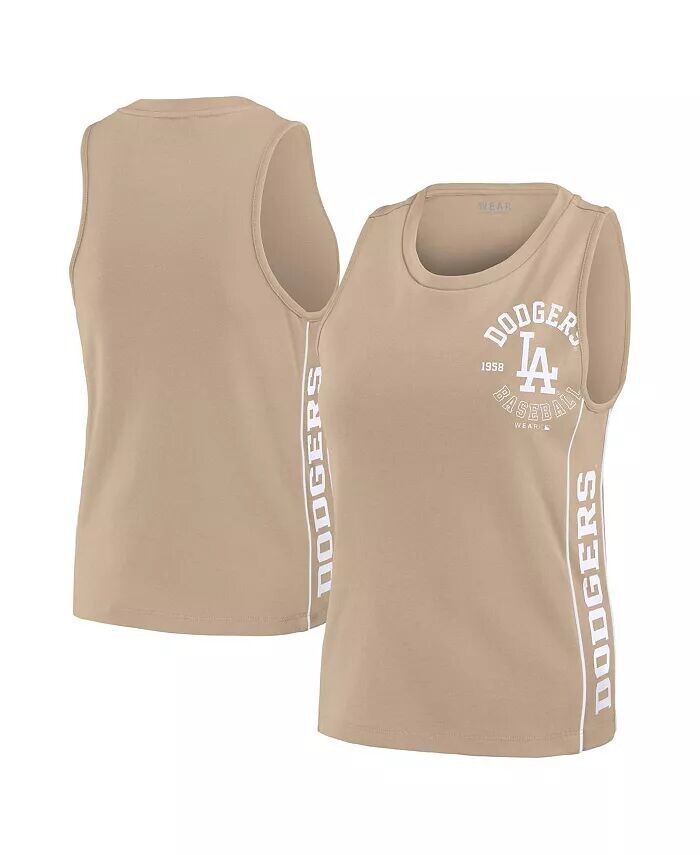 

Женская коричневая майка в тон Los Angeles Dodgers Wear By Erin Andrews, мультиколор