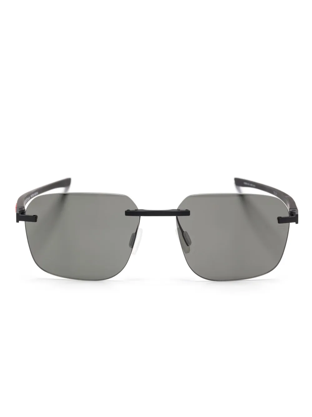 

Солнцезащитные очки в безободковой оправе Tag Heuer Eyewear, черный